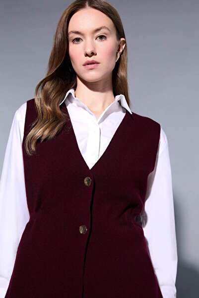 DeFacto Regular Fit V Yaka Triko Yelek F7361AX25AU