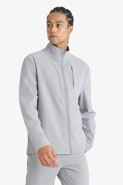 DeFacto Defactofit Standard Fit Stand Collar Zippered Sweatshirt F7635Ax25Au