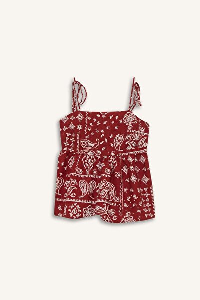 DeFacto Αμάνικη μπλούζα Flare Fit με μοτίβο σάλι F9936AX25SM