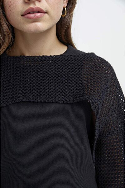 DeFacto Μακρυμάνικο T-shirt για κορίτσια Relax Fit Crew Neck Rib C3350A824SP