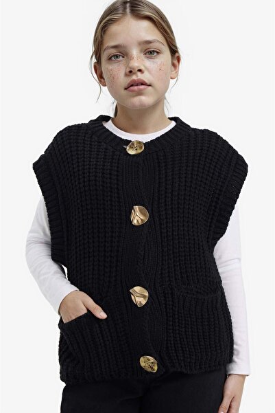 DeFacto Girl's Crew Neck Buttoned Sweater G1625A825Au