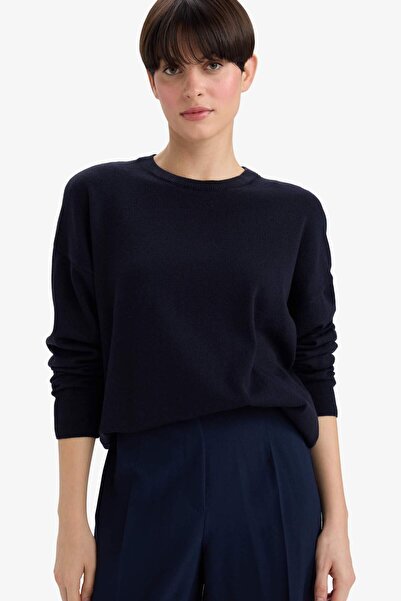 DeFacto Wool Blend Crew Neck Basic Knitwear Sweater G1401Ax25Wn