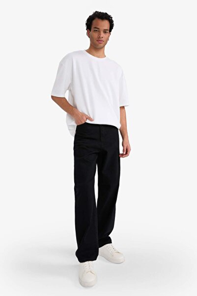 DeFacto Φαρδιά Εφαρμογή Φαρδιά Εφαρμογή Κανονική Μέση Φαρδύ Τζιν Παντελόνι E5388ax25sp