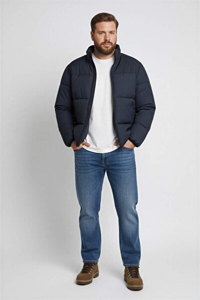 DeFacto Водовідштовхувальний Slim Fit вузький крій, стоячий комір, підкладка, застібка-блискавка, вітрозахисний надувний пуховик C5631AX24WN