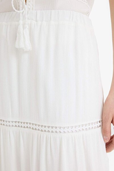 DeFacto Φούστα μάξι βισκόζης με κανονική επένδυση μέσης σε γραμμή Α E8344AX25SP