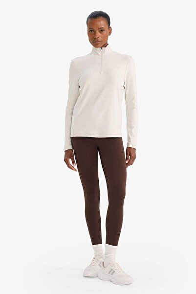 DeFacto Defactofit Standard Fit Mock Neck Zippered Sportsman Sweatshirt F1687Ax25Wn