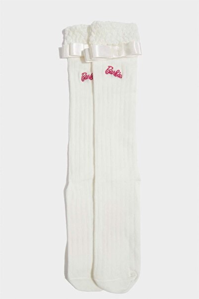 DeFacto Girls Barbie Cotton Knee High School Socks F4199A8Ns