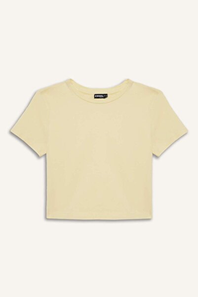 DeFacto Coool Fitted Crew Neck Basic Plain Short Sleeve T-Shirt Z8790Az25Sm