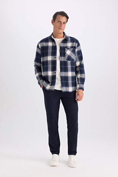 DeFacto Штани з шнурівкою на талії та кишенями, прямий крій, D8639AX24AU