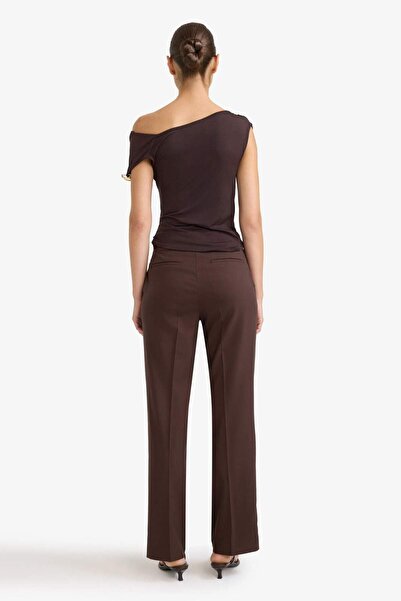 DeFacto Straight Fit Pocket Detail Regular Waist Straight Leg Trousers F7380Ax25Au