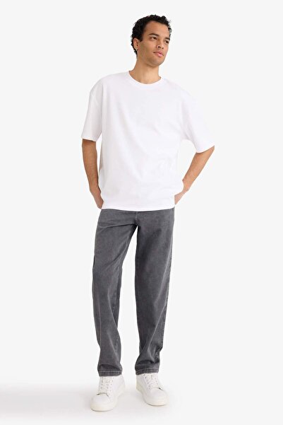 DeFacto Wide Leg Wide Leg Jean Snow Washed Trousers G2468Ax25Au