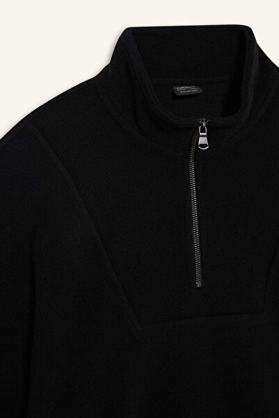 DeFacto Φούτερ με μισό φερμουάρ με ψηλό γιακά με χαλαρή εφαρμογή E8632AX25WN