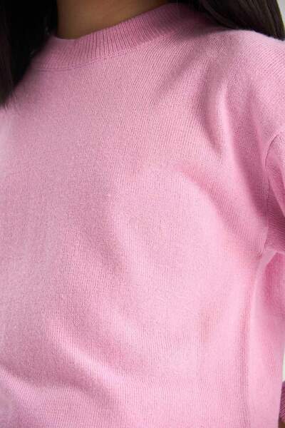 DeFacto Girls' Standard Fit Crew Neck Knitwear Sweater C6902A825Au