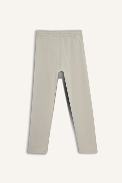 DeFacto Regular Fit Παντελόνι με κορδόνια μέσης με τσέπες ίσιο παχύ παντελόνι D7836AX25AU