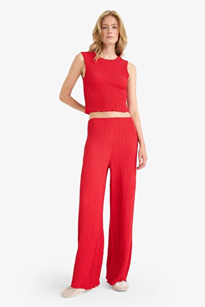 DeFacto Wide Leg Wide Leg Twist Pants D4415Ax25Sp