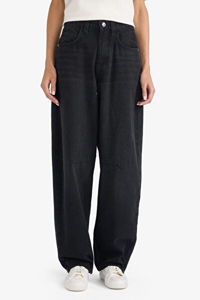 DeFacto Baggy Fit magas derekú, egyenes szárú hosszú farmernadrág F2960AX25WN