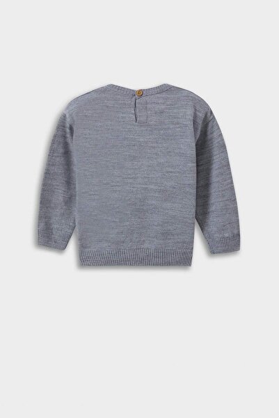 DeFacto Baby-Pullover mit Rundhalsausschnitt und Bärenmuster für Jungen, F2584A525AU