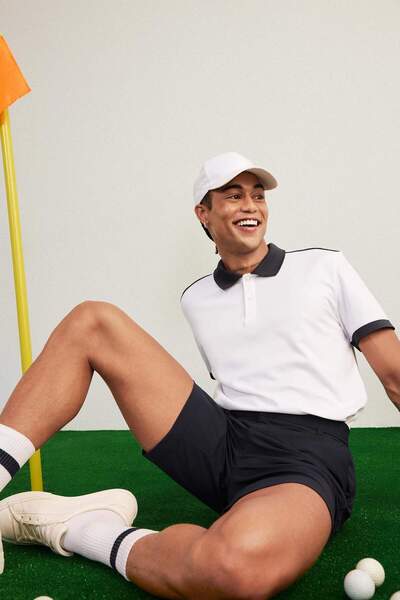 DeFacto DeFactoFit Slim Fit Kurzarm Poloshirt für Sportler D9780AX25SP