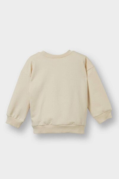 DeFacto Φούτερ για αγοράκι με λαιμόκοψη με στάμπα αρκούδας με μαλακό χνουδωτό εσωτερικό F7590A525WN