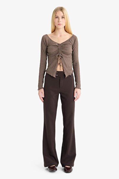 DeFacto Cool Flare Fit Normal Waist Pants F6251Ax25Wn