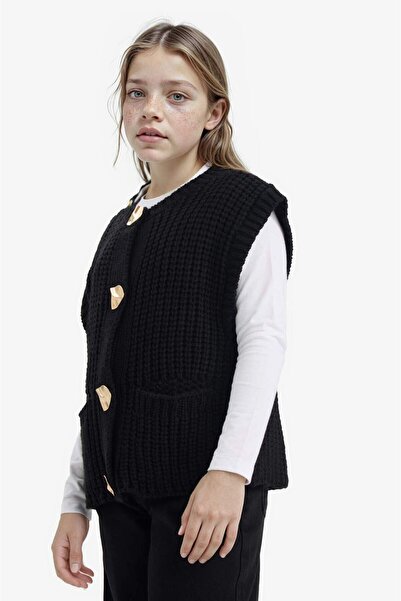 DeFacto Girl's Crew Neck Buttoned Sweater G1625A825Au