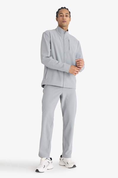 DeFacto Defactofit Standard Fit Stand Collar Zippered Sweatshirt F7635Ax25Au