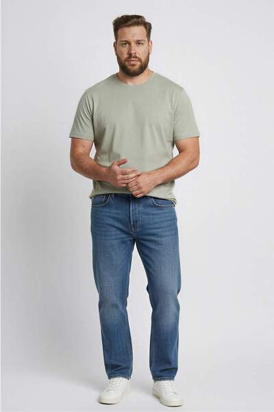 DeFacto Μπλουζάκι με κοντό μανίκι από βαμβακερό βαρύ ύφασμα με κανονική εφαρμογή E2587AX25SM