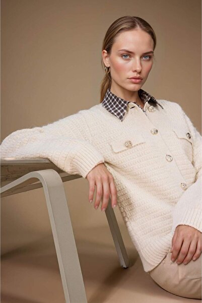 DeFacto Regular Fit Crew Neck Knitwear Cardigan F4080Ax25Wn