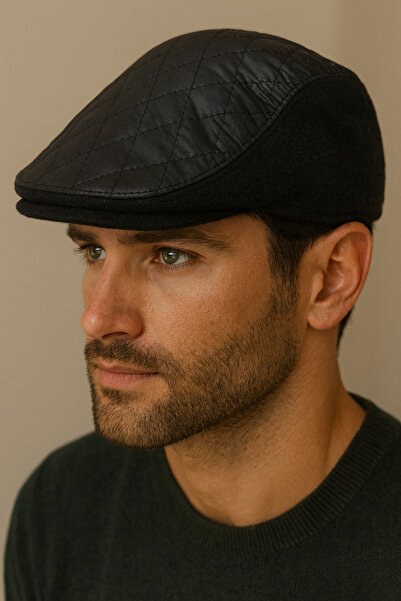 PaminBags Aksesuar قبعة مبطنة مرنة بقطع قماش مخيطة معاً كاشي كاب