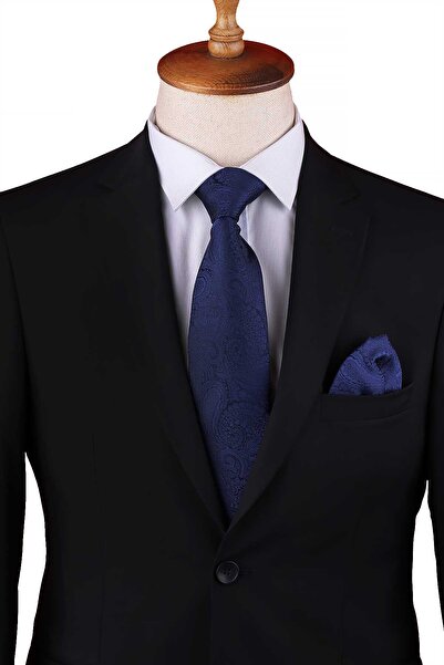 Kravatkolik Синій шарф з візерунком Класичний краватка KK13123