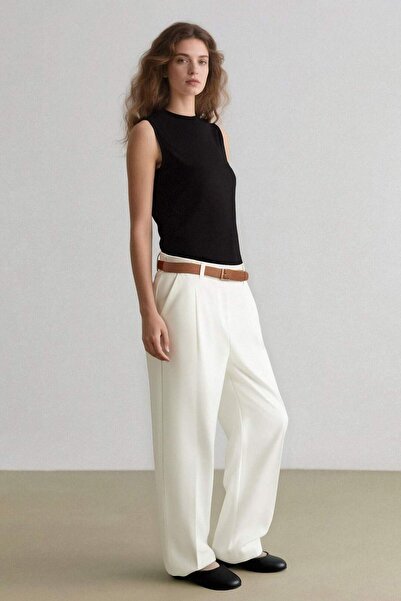 DeFacto Carrot Fit Габардин Штани з поясом, висока талія, короткий крій D2732AX25SP