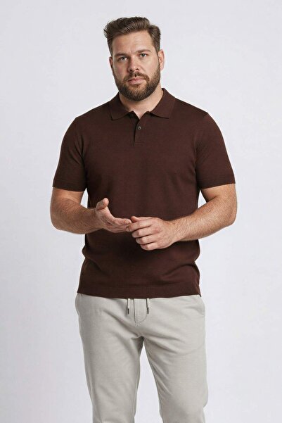 DeFacto Standard Fit Polo Neck Short Sleeve Knitwear T-Shirt E3241Ax25Sp