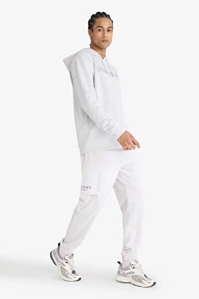 DeFacto DeFactoFit NBA Brooklyn Nets Κανονική Εφαρμογή Υφασμάτινο Σορτς Σκούμπα F8735AX25AU