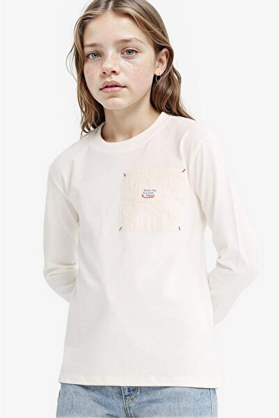 DeFacto Girls' Oversize Wide Fit Crew Neck Printed Long Sleeve T-Shirt F2249A825Au