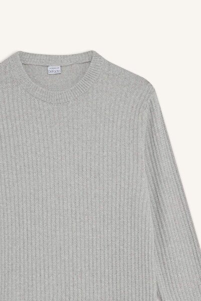 DeFacto Standard Fit Basic Strickpullover mit Rundhalsausschnitt und Struktur E0811AX25WN