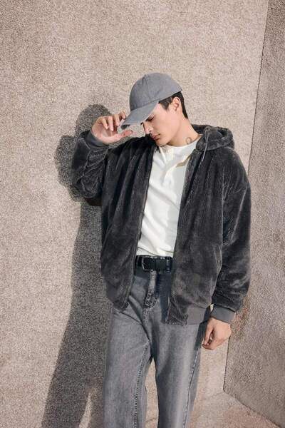 DeFacto Water Repellent O Oversized Fit Wide Fit K Hooded Double-Sided Zippered Pocket Jacket F5721Ax25Wn