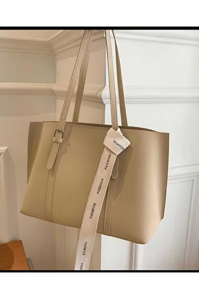 ÖZÜM TAKI Geantă de umăr pentru femei, de dimensiuni mari, cu detaliu eșarfă,...