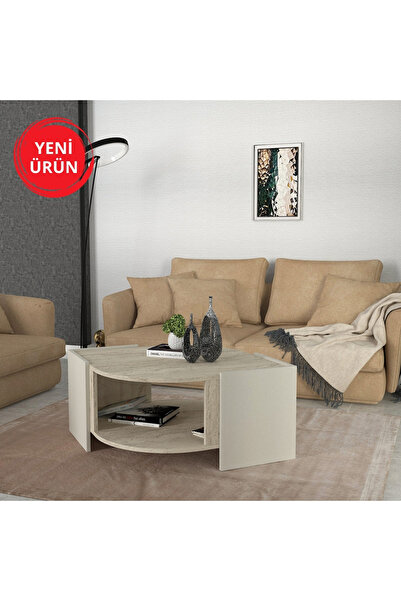 Dekorister Exclusive Marbel Orta Sehpa Kumtaşı-traverten