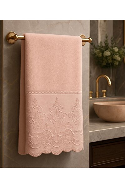 Çeyiz Bahçesi Prosop din catifea pudra Zerda cu dantela frantuzeasca 50&90