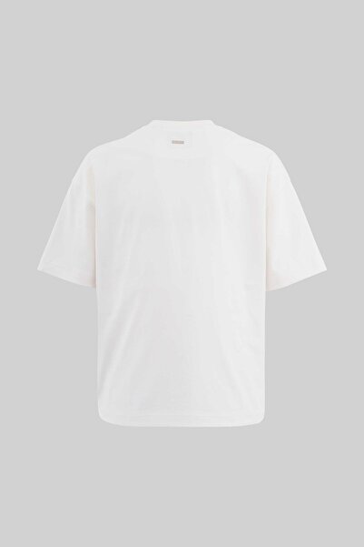 Machinist Чоловіча футболка оверсайз з леопардовим принтом, екрю