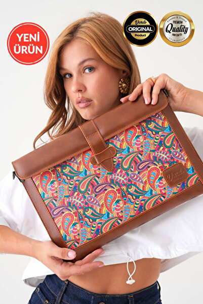 Vardo Хелен Лонг Страп „Macbook Pro-Air 15 инча 42x28 кожена чанта и чанта за документи“