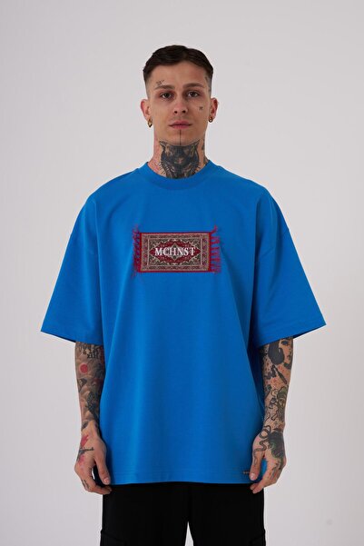 Machinist Men's Carpet Patch Printed Oversized T-Shirt Lens