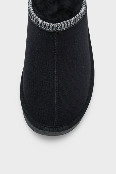 Capone Outfitters Papuci de interior pentru femei Carroll, cu talpă groasă, cu vârf rotund, din shearling