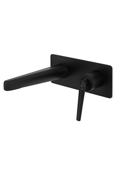 Maison Mex Built-in washbasin mixer, NAOMI, L.21.5 l.21/9.4 H.9 cm, black