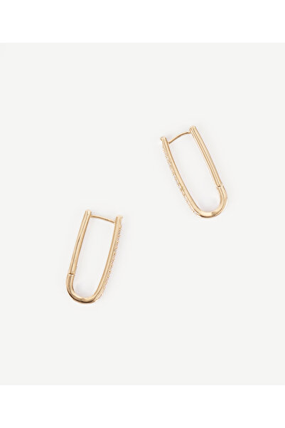 Yargıcı Taş Detaylı Minimal Küpe