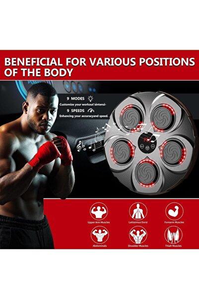 Zoom Plus Smart Electronic Music Boxing Machine, Wall-Mounted Boxing Game