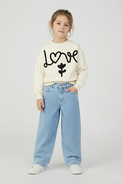 DMB BOYS & GIRLS Дънки с регулируема талия, прави крачоли и удобна кройка за ...