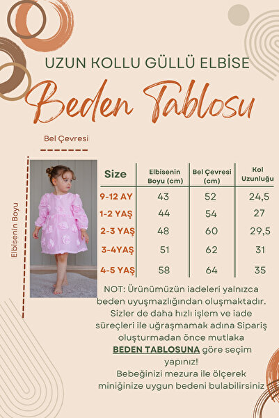 ALYRA Rochie pentru fetiță cu mâneci lungi, cu fundă, cu trandafiri, petrecere de aniversare, nuntă, ocazie specială, rochie de seară, rochie pentru fetiță