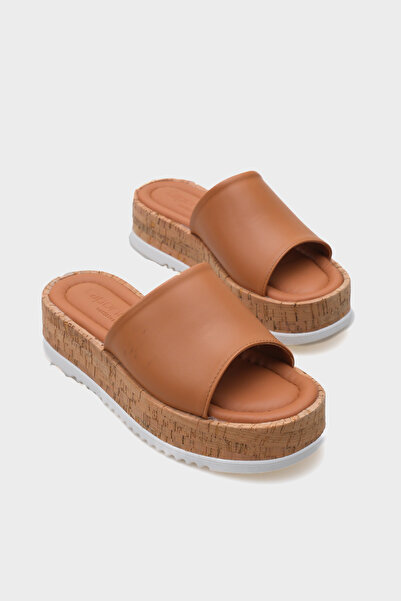Capone Outfitters Γυναικείες παντόφλες Wedge Heel Straw Marsha