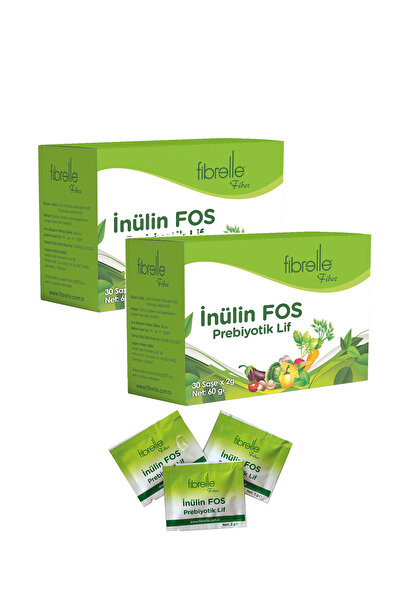 Fibrelle Inülin Fos Prebiyotik Lif 2 gr Saşe 30 Adet Kutu 2 Adet